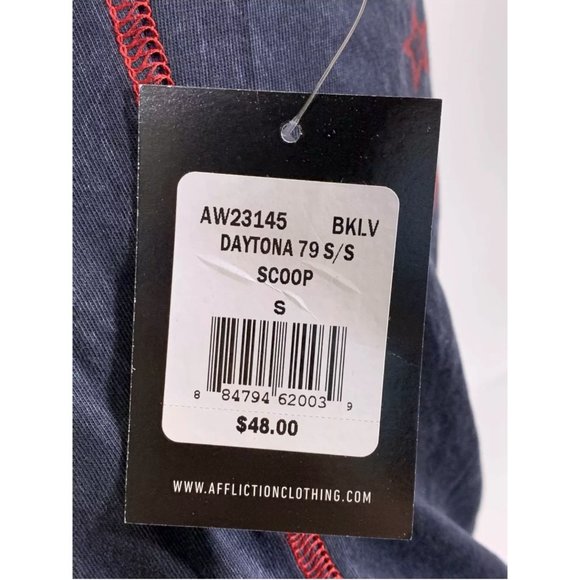 AFFLICTION Women's T-Shirt S/S DAYTONA 79 Tee Bike - Picture 11 of 12